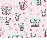 Tissu Coton Motif Pandas