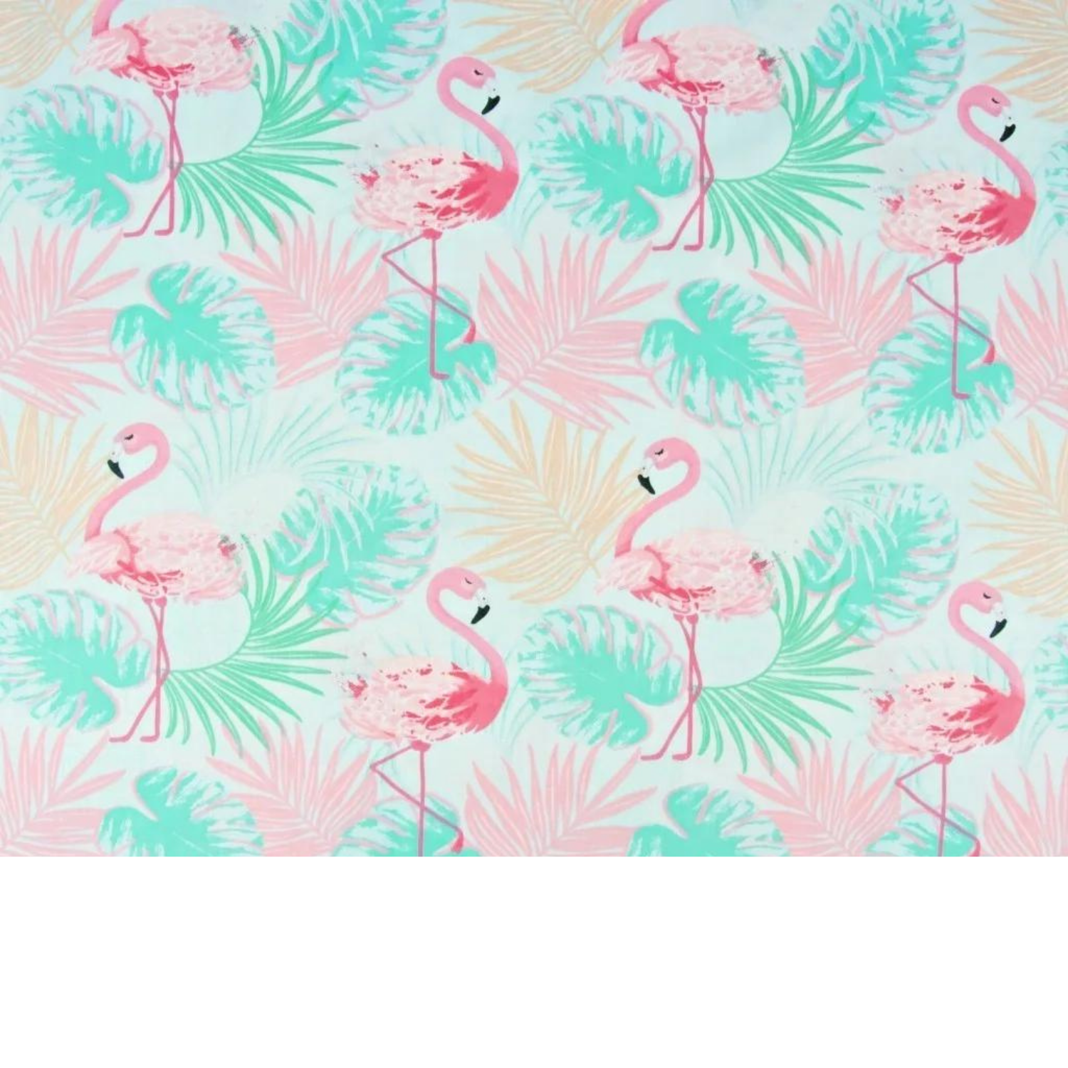 Tissu Coton Motif Flamant Rose