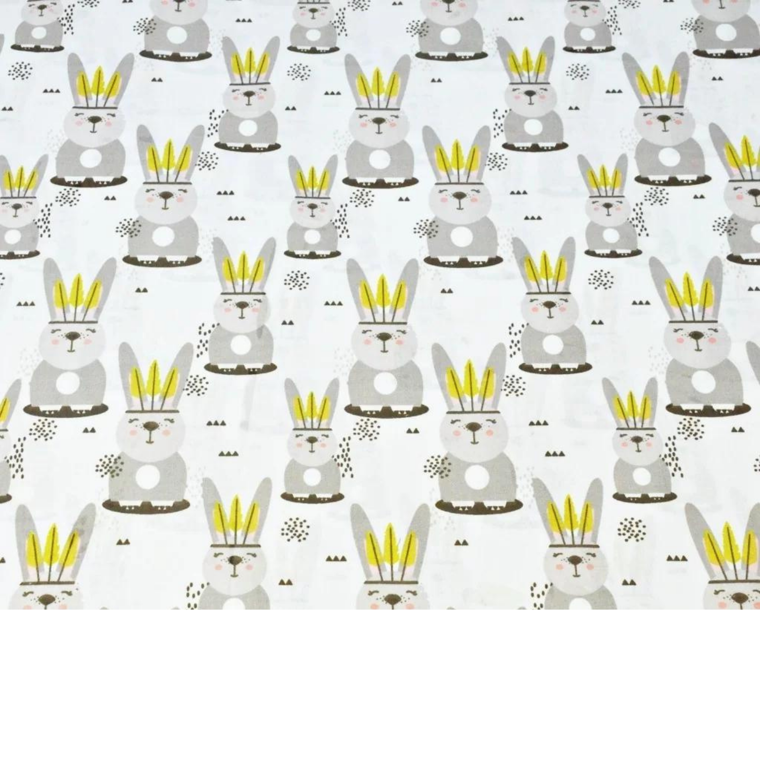 Tissu Coton Motif Lapins Indiens