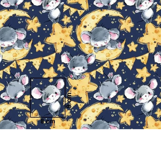 Tissu Coton Motif Souris