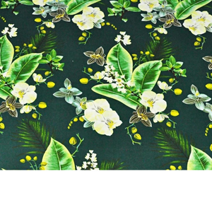 Tissu Coton Motif Fleurs