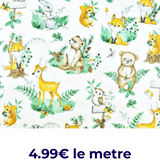 Tissu Coton Motif Animaux